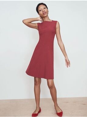 MM. LAFLEUR Pauline Dress Brick Red A-Line Above The Knee Stretchy Wmn’s SIZE 2